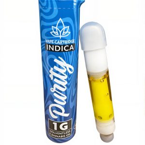 Purity Solventless 1g Vape Cartridge Indica (11 Strains Available!) 3 for $50!