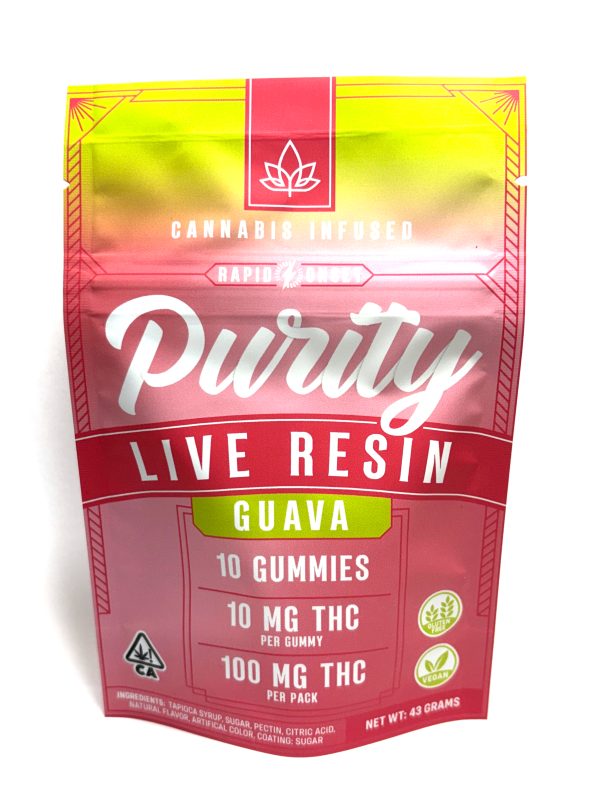 Purity Live Resin Guava Gummies 100mg (4 for $60!)