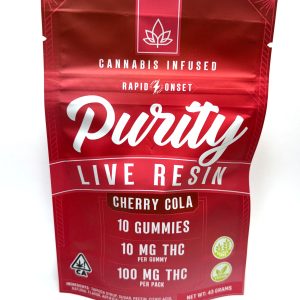 Purity Live Resin Cherry Cola Gummies 100mg (4 for $60!)