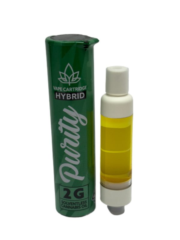 Purity Solventless 2 GRAM Vape Cartridge Hybrid (5 strains available) 2 for $60!