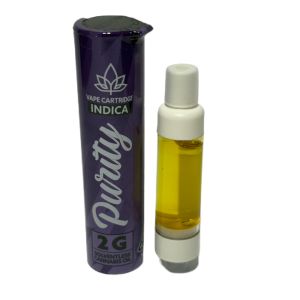 Purity Solventless 2 GRAM Vape Cartridge Indica (6 strains available) 2 for $60! (Copy)
