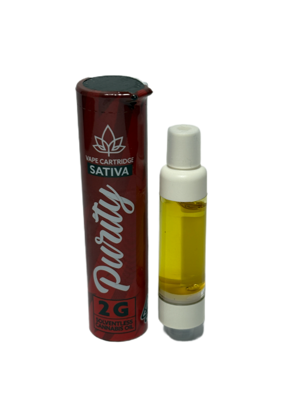 Purity Solventless 2 GRAM Vape Cartridge Sativa (3 strains available!) 2 for $60!